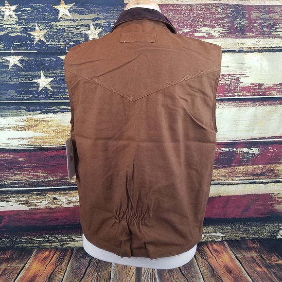 WYOMING TRADERS CODY CONCEALED CARRY CANVAS VEST - CHOCOLATE - Picture 5 of 8